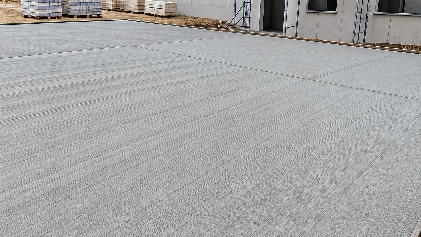 Betonoberfläche mit Besenstrich
